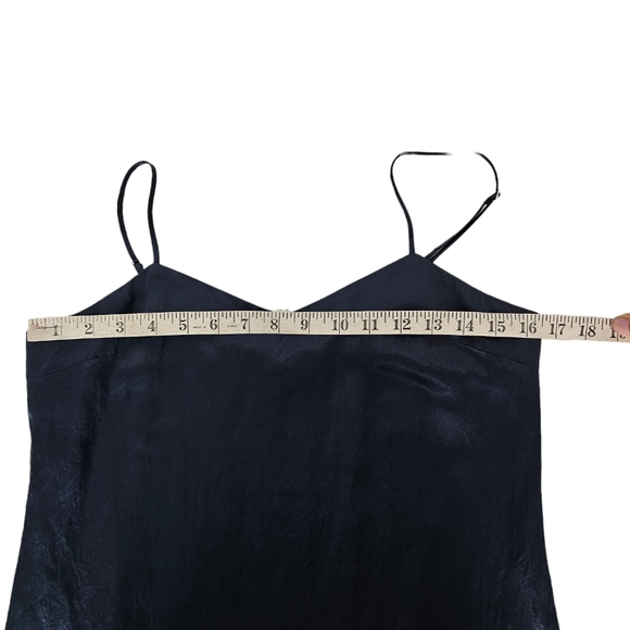 Jenni Kayne Satin Slip Dress Blue Maxi Long Size Small - Picture 6 of 7